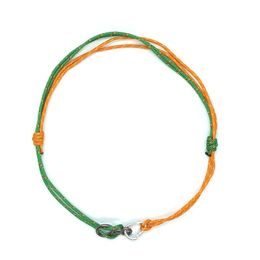 Přívěsek Sampaoli Carabiner & Eight BR-RH-&-RU plated yellow&green rope