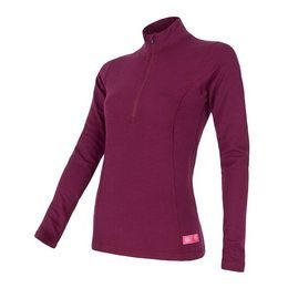Dámské triko Sensor DR Merino Double Face Zip lilla