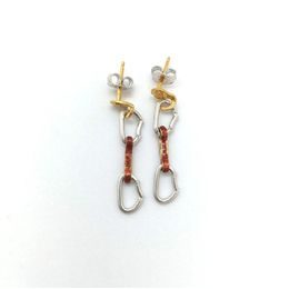 Náušnice Sampaoli Spit & Express BR-GO-&-RH plated red enameld