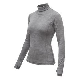 Dámské triko Sensor DR Merino Bold roll neck cool gray