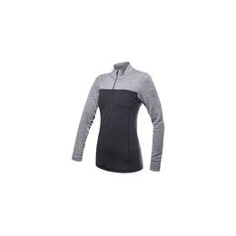 Dámské triko Sensor DR Merino Bold zip anthracite/cool gray