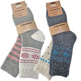 Dámské ponožky RS šedo-bílé vzor