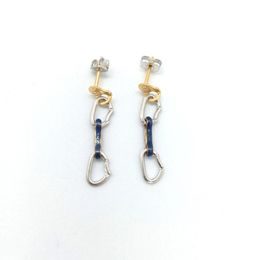 Náušnice Sampaoli Spit & Express BR-GO-&-RH plated blue enameld