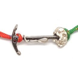 Přívěsek Sampaoli Ice Axe & Ice BR-RH-SI antiqued green&red