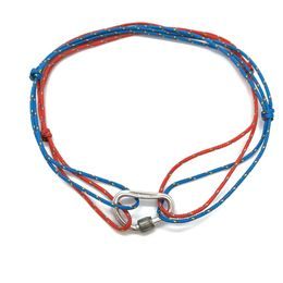 Přívěsek Sampaoli Carabine Camp Atom Lock BR-SI black screw blue&red
