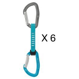 Expreskový set Petzl Djinn Axess 11 cm tyrkysový - sada 6 ks