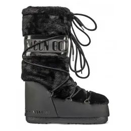 Boty Moon Boot Icon Faux Fur, 001 black