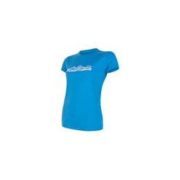 Dámské triko Sensor KR Merino Active PT Mountains modrá