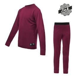 Set Sensor Merino Active juniorský Triko DR + spodky DN lilla