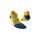 Prstové ponožky Injinji Run NoShow Coolmax royal yellow