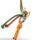 Přívěsek Sampaoli Set Double Rope BR-RH&GO&RU plated green&red rope