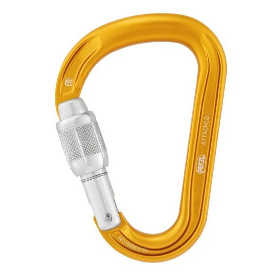 Karabina Petzl Attache Screw Lock HMS yellow