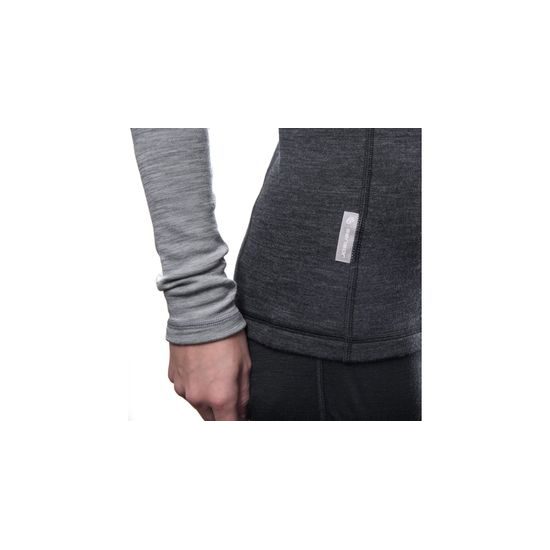 Dámské triko Sensor DR Merino Bold Zip anthracite/cool gray