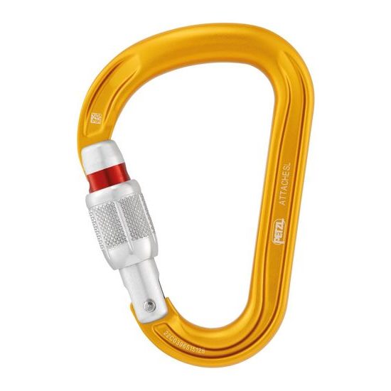 Karabina Petzl Attache Screw Lock HMS yellow
