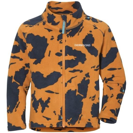 Dětská mikina Didriksons D1913 Monte print žluto-hnědá