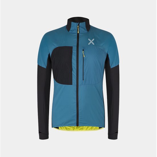Pánská technická bunda Montura Traccia Octa maglia steel blue sunny lime