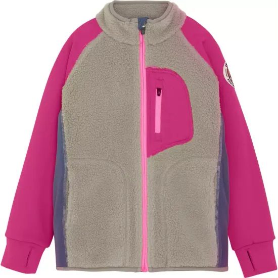 Dětská mikina Color Kids Fleece Jacket pink glo