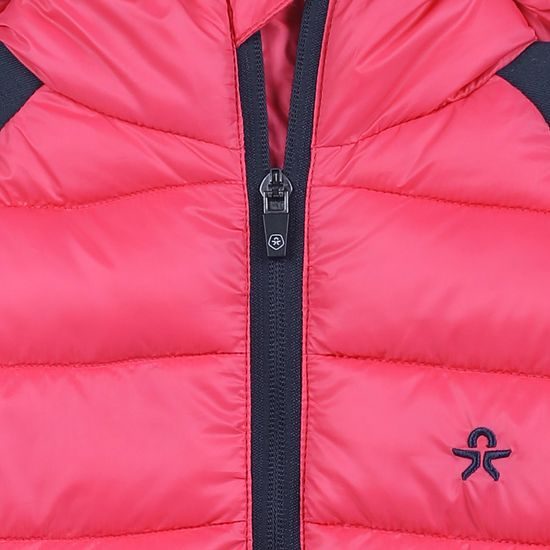 Dětská mikina Color Kids Hybrid Fleece W. Hood, teaberry