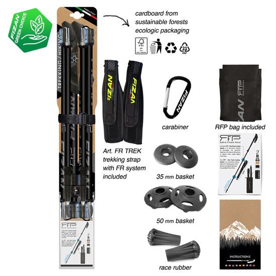 Skládací hole Fizan NordicWalking RFP trail black