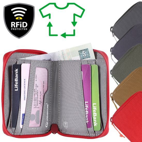Peněženka RFiD Bi-Fold Wallet Recycled - grey
