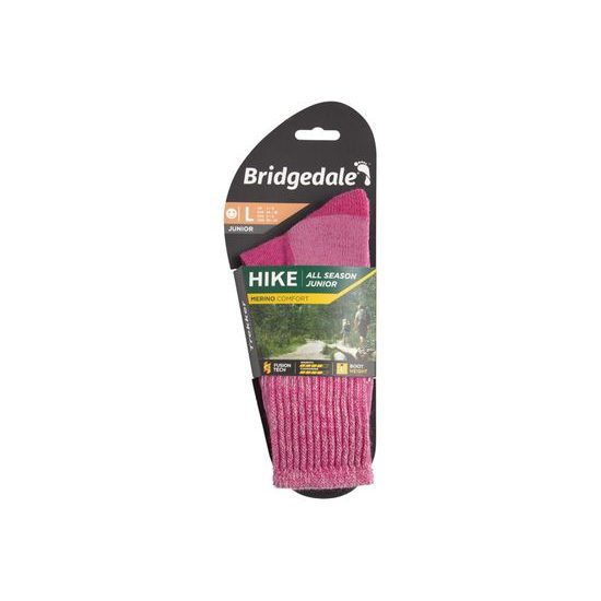 Juniorské ponožky Bridgedale Hike All season MC Boot pink