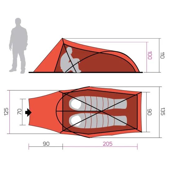 Stan Hannah Hawk 2 Snow mandarin red II