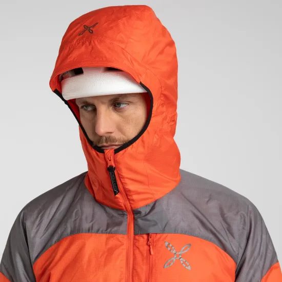 Pánská bunda Montura Vertigo Hybrid Hooded orange/mid grey