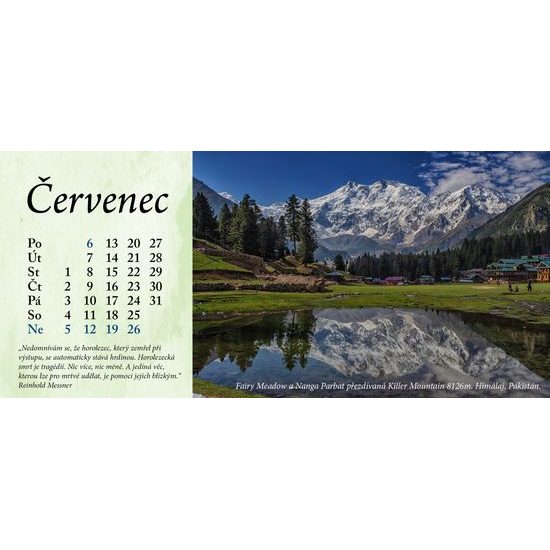Kalendář 2026 stolní měsíční RT