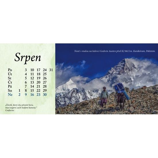 Kalendář 2026 stolní měsíční RT