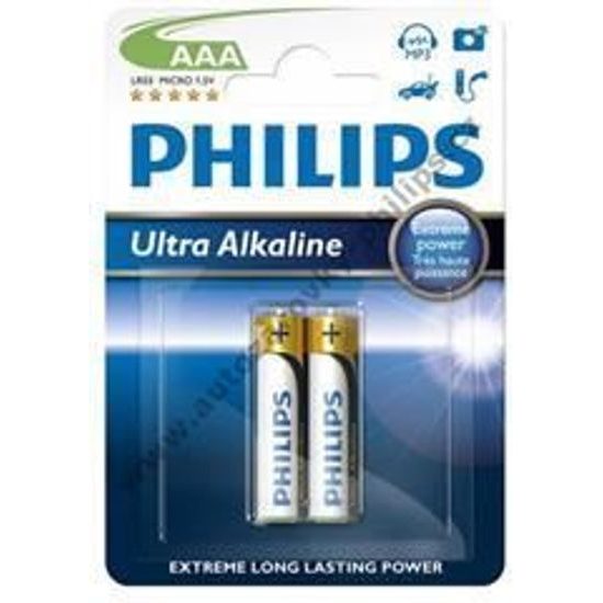 Baterie Philips AAA Ultra alkaline mikro LR03 2ks v balení