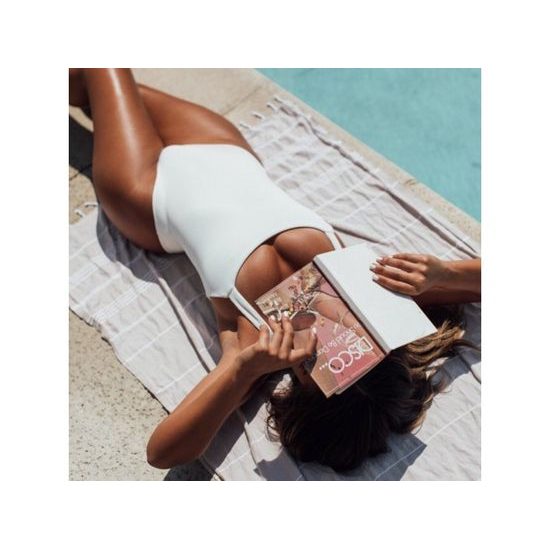 Jednodílné plavky Kulani Kinis Ribbed Cheeky Level White