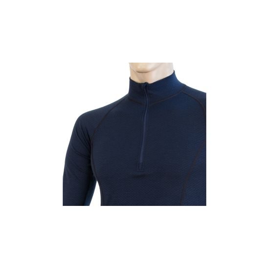 Triko Sensor DR Merino Double Face zip deep blue