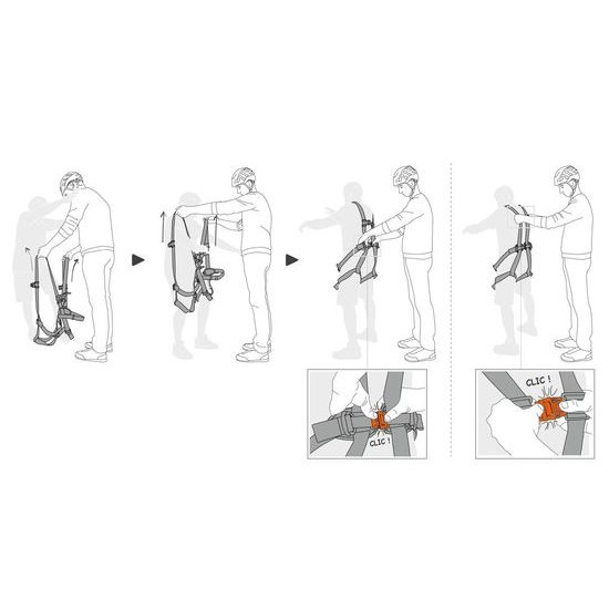 Celotělový sedák Petzl Swan Easyfit Steel