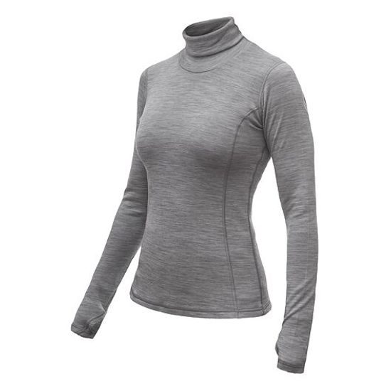 Dámské triko Sensor DR Merino Bold Roll Neck cool gray