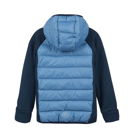 Dětská bunda Color Kids Hybrid Fleece W. Hood, coronet blue