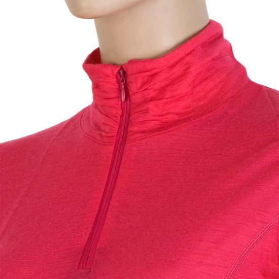 Dámské triko Sensor DR Merino Active zip magenta