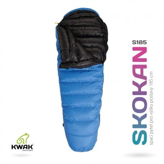 Spacák Kwak Skokan 200cm Nano modrá J-zip + krycí léga