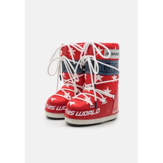 Boty Moon Boot Icon Retrobiker, 003 white stars