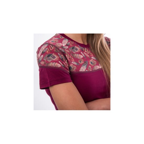 Dámské triko Sensor KR Merino Impress lilla/feather