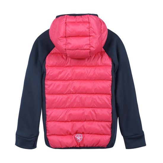 Dětská mikina Color Kids Hybrid Fleece W. Hood, teaberry