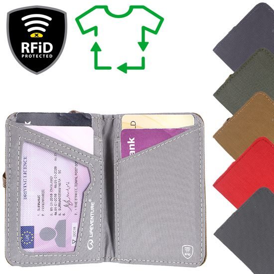 Peněženka Lifeventure RFiD Card Wallet grey