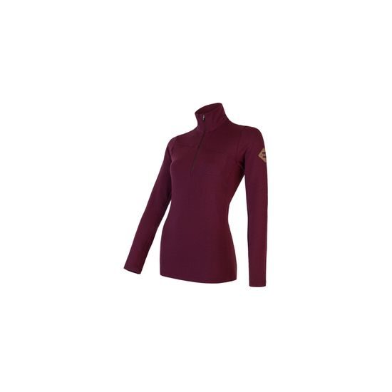 Dámské triko Sensor DR Merino Extreme zip port red