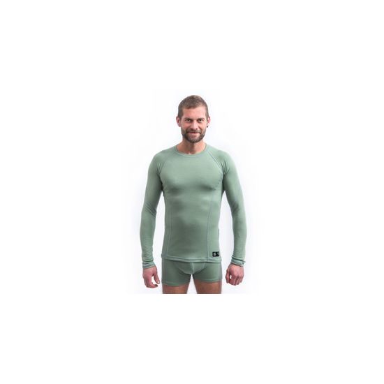 Pánské triko Sensor DR Merino Double Face basil green