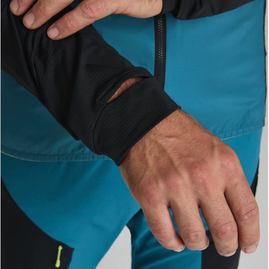 Pánská technická bunda Montura Traccia Octa maglia steel blue sunny lime
