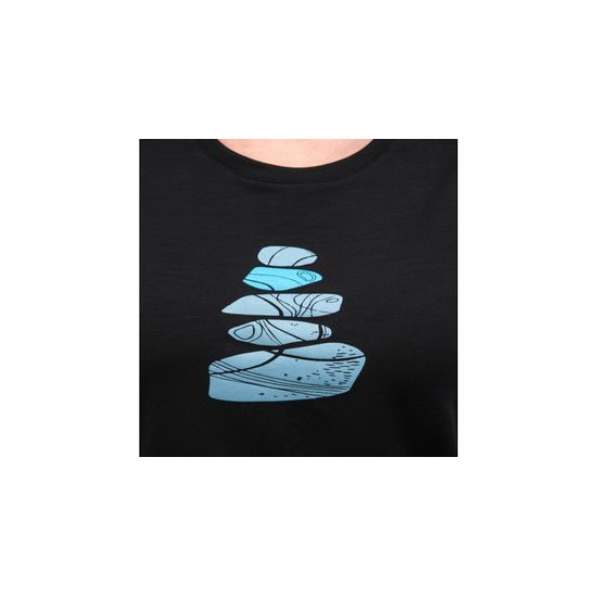 Dámské triko Sensor KR Merino Blend Stone černá