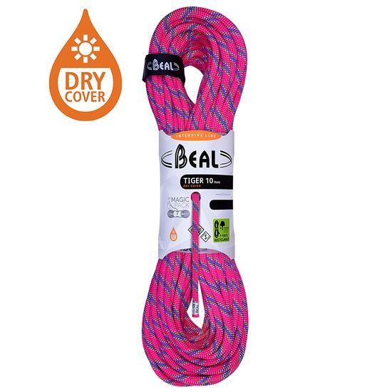 Lano Beal Tiger Unicore 10 mm 60 m Dry Cover fuchsia