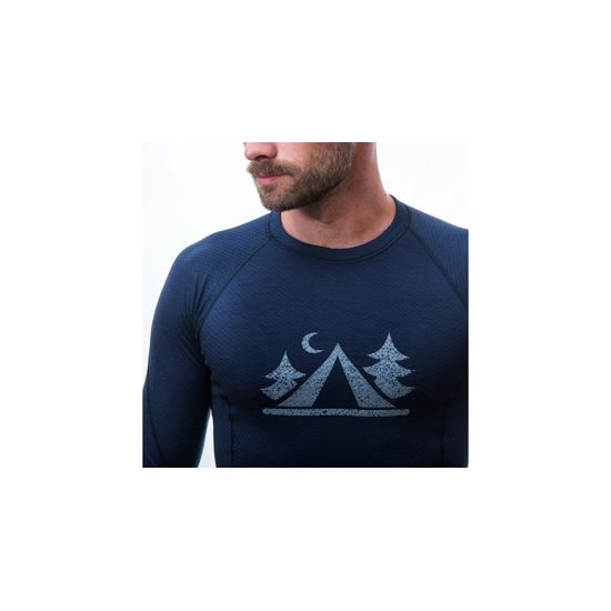 Pánské triko Sensor DR Merino Double Face CAMP deep blue