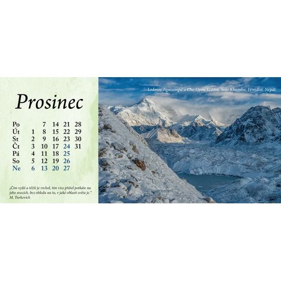 Kalendář 2026 stolní měsíční RT