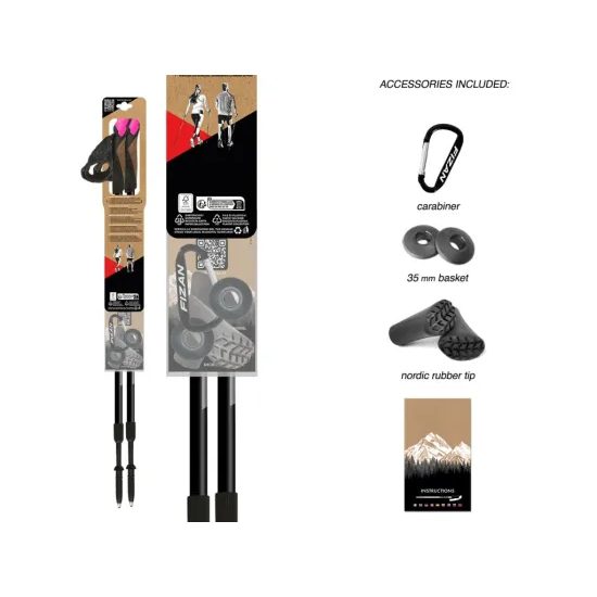 Skládací hole Fizan NordicWalking Speed pink