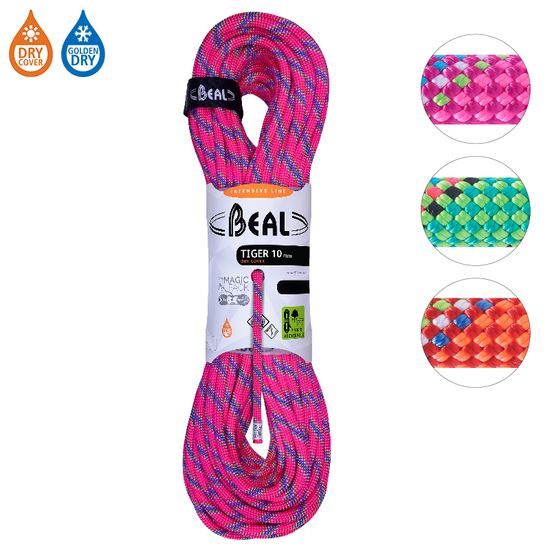 Lano Beal Tiger Unicore 10 mm 60 m Dry Cover fialová